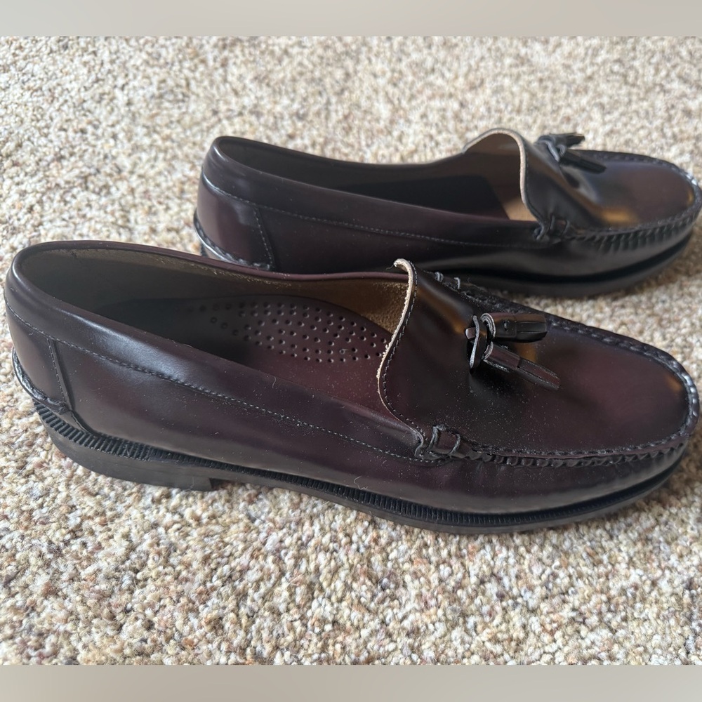 Sebago Classic Will Leather loafer men's 11.5 classic leather Brown Burgundy - Picture 2 of 4